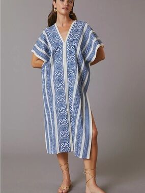 Maeve (Anthropologie) Greek Key Kaftan
